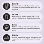Ways to use the protein powder.
