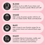 Ways to use the protein powder.