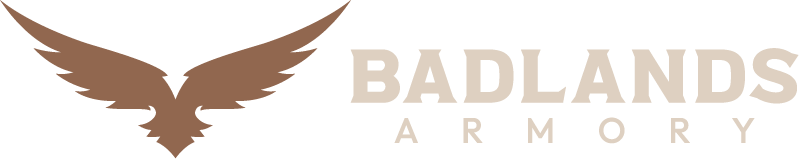 Cream colored badlands logo