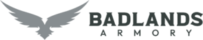Silver and Dark Green Badlands Logo